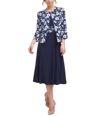 Floral-Print Jacket ☀ Midi Dress ...